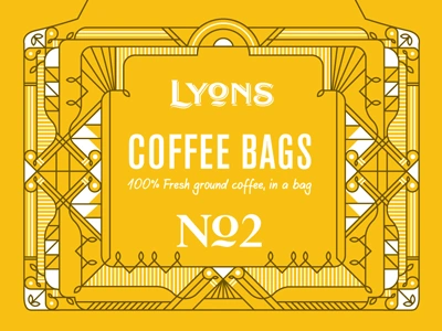 Lyons abstract border coffee deco decoration line work ornate packaging symmetry