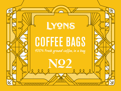 Lyons abstract border coffee deco decoration line work ornate packaging symmetry