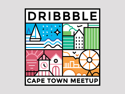 Cape Town Meetup cape town city dribbble graphic icon logo meetup mountain sailing
