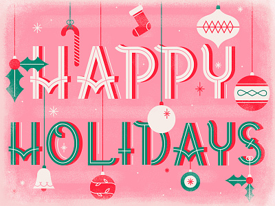Happy Holidays bells candy decorations festive gifts happy holiday mistletoe sock stars