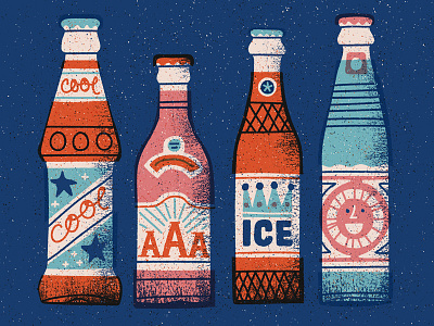 Sodas bottle drink flat icon illustration print retro soda texture vector vintage