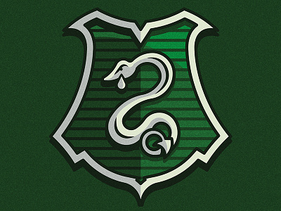 Slytherin's greatest loss badge clean crest flat harry potter illustration logo rip simple snake tear vector