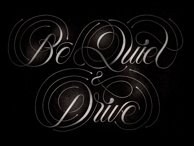 Be Quiet & Drive ampersand curves deftones font illustration lettering logo mood script type typography vector