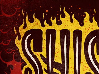 Shisa Nyama african fire flames poster smoke typography zulu