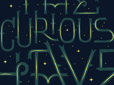 Curious hand drawn typography