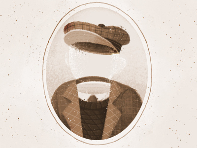 Millard, The Invisible Boy! boy character drawing fantasy hat illustration invisible jacket photgraph sepia texture