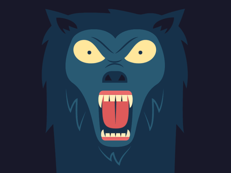 Curse of the Werewolf! animation boy character creature gif illustration loop monster motion vector werewolf wolf