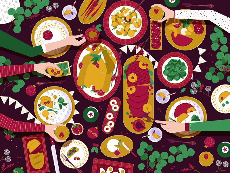 Festive Feast! by MUTI on Dribbble