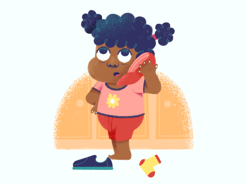 Bla Bla Bla animation eyes gif girl phone shoe sock talking texture toddler