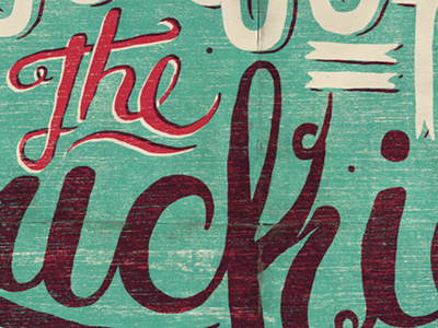 Luck hand drawn textured typography