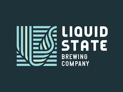 Liquid State identity lines liquid logo mark pattern type water