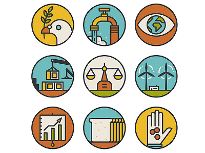 Sustainable Development badge button design editorial environmental flat graphic icon illustration simple social vector