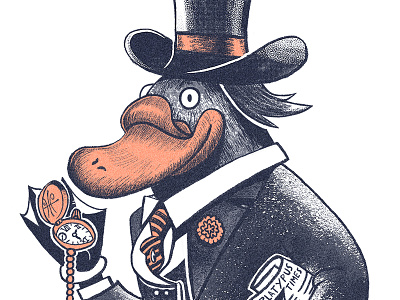 That's MISTER Platypus to you! animal character creature digital painting gentleman illustration platypus tail texture tophat watch