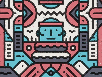 Ndebele abstract african character design flat geometric graphic illustration pattern simple texture vector