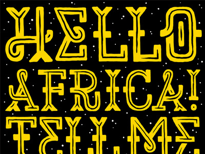 Where It's At dr alban yellow hand font africa poster typography
