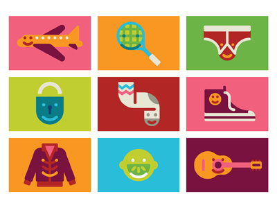 PayPal icons pt.2 colour fun icons naive play vector