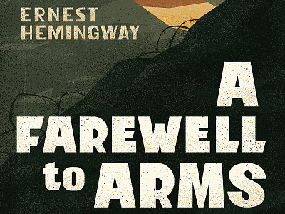 A Farewell To Arms design flat graphic illustration lettering retro texture type typography vector