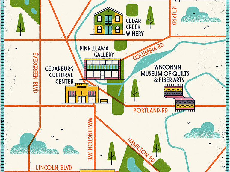 Map of Cedarburg by MUTI on Dribbble