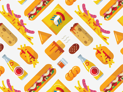 Fast Food Pattern by MUTI on Dribbble