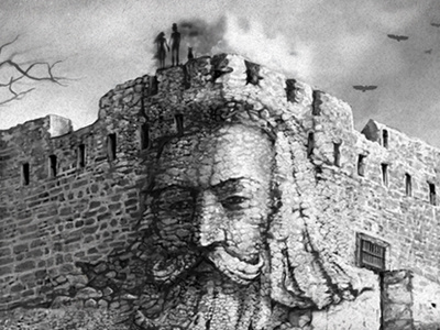 King blockhouse castle eerie king moustache stone
