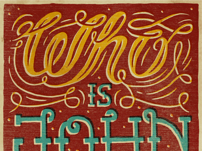Who cursive hand drawn texture treatment type typography