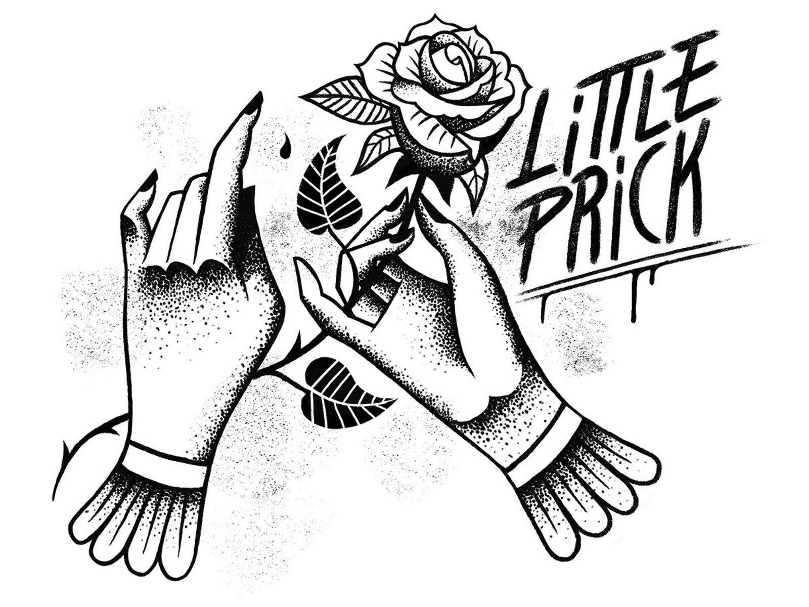 Hand Sketch Rose Tattoo Illustration On Stock Vector Royalty Free  335170028  Shutterstock