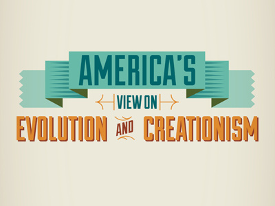 Evolution & Creationism infographic banner infographic title usa