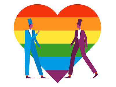 Moments of Pride character editorial gaypride graphic heart illustration lgbtq lgbtqpridemonth pride rainbow