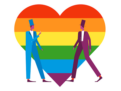 Moments of Pride character editorial gaypride graphic heart illustration lgbtq lgbtqpridemonth pride rainbow