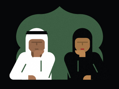 Middle East man middle east vector woman