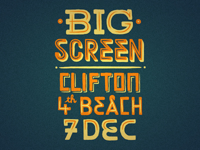 4th beach hand drawn typography