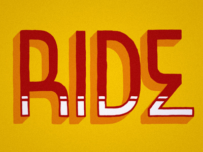 Ride hand drawn typography