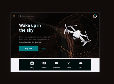 Drone UI Landing Page UI @dailyui design drone droneui landing page design landingpage minimal ui uidesign webdesign