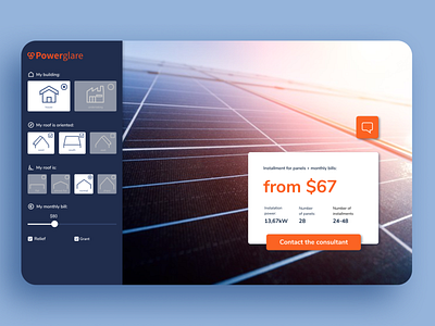 Solar Panels Calculator calc calculator design ux webpage