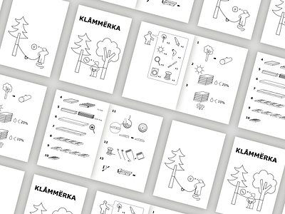 Ikea Manual - How is it Made? Clothespins design graphic design grid ikea illustration instruction layout manual vector
