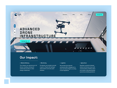 EVA Drone Infrastructure - Redesign - Landingpage design drone drones graphic design ia infrastructure landingpage redesign software ui ux web webdesign webdevelopment webpage website
