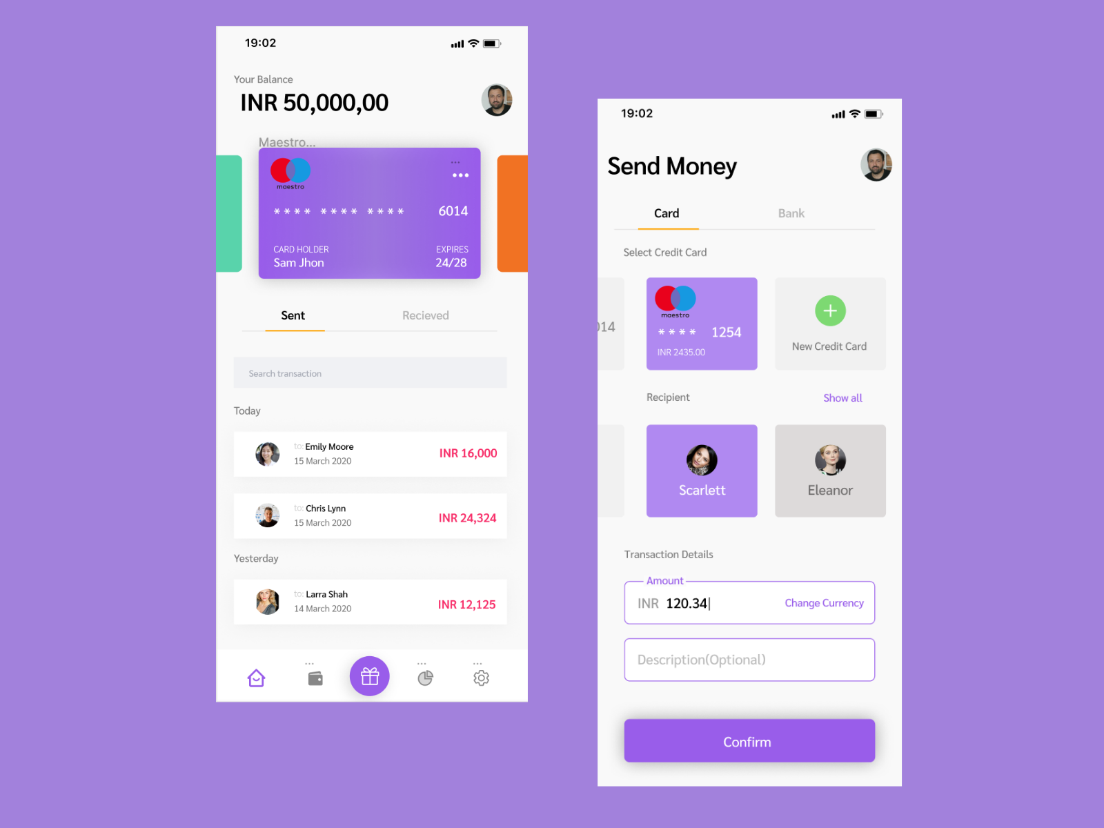 Payment App Design by Sangeetha Sakthivel on Dribbble