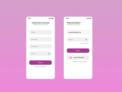 A Simple Registration Mobile Screen app design ecommerce login login design login form login page login screen login screen design register register form registration registration form registration page sign sign in sign up signup