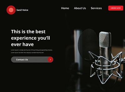 Voice over app - Landing Pagge hero banner hero section landing page design landingpage webdesign