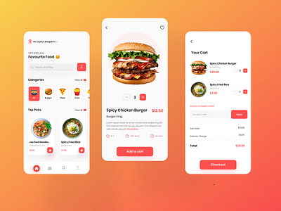 Food Ordering App by Sangeetha Sakthivel on Dribbble