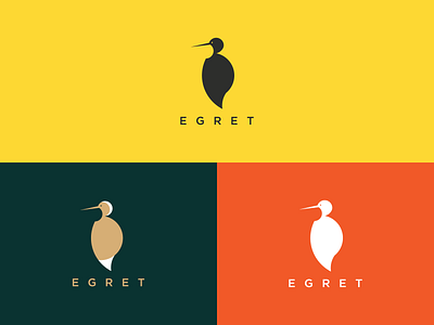 Egret Logo animal logo egret logo logo logo design minimalist logo modern logo