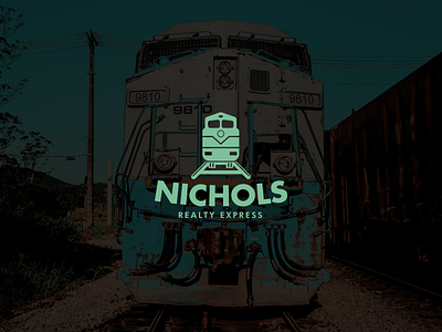 Nichols Realty Express express logo logo logo design minimalist logo modern logo train train logo