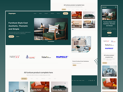Dagangan Barang branding chair furniture home landingpage sofa table ui uiux webdesign