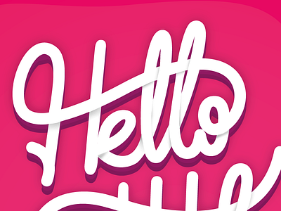 Hello Dribbble first shot illustrations letters typography