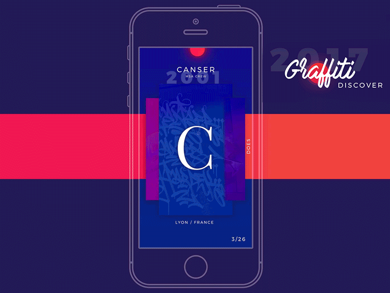 Graffiti Discover animation discover graffiti graphic interaction ui ux