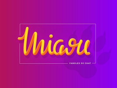 Miaou 3d cat colors text type typography
