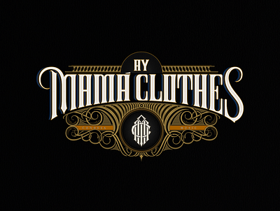 LETTERING LOGO- MAMÁ CLOTHES branding design illustration logo typography vector