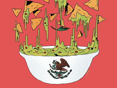 Guacamole art digital illustration editorial illustration food illustration guacamole illustration mexican food