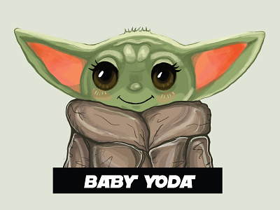 Baby Yoda artist artwork baby yoda characterdesign digital painting illustraion movie art multiplication painting poster design print printdesign starwars tshirtdesign