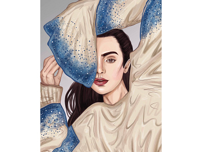 Lily Collins artwork artworks design fashion fashion illustration fashionart fashionartist girl illustraion illustration magazine illustration portrait portrait illustration